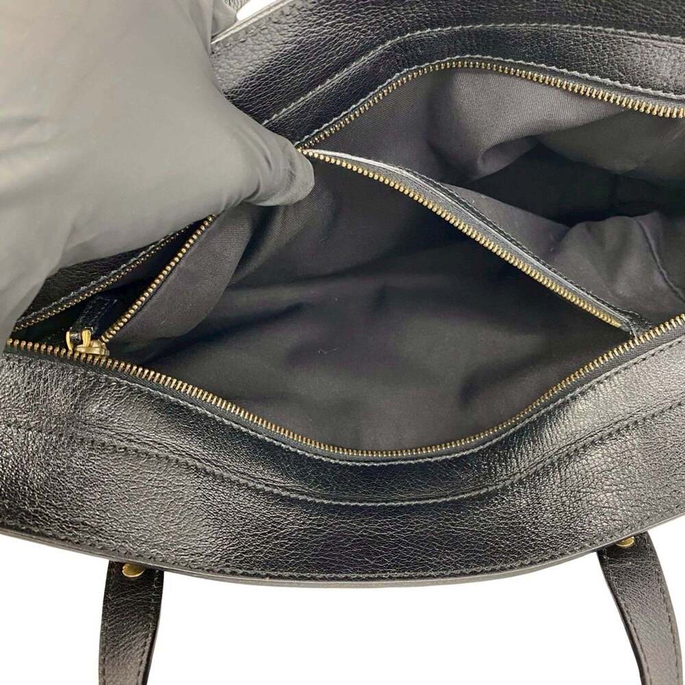 GUCCI Authentic Black Leather Tote Bag - Picture 10 of 10